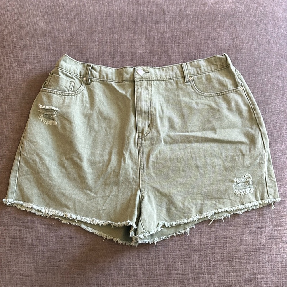 Green Jean Short
